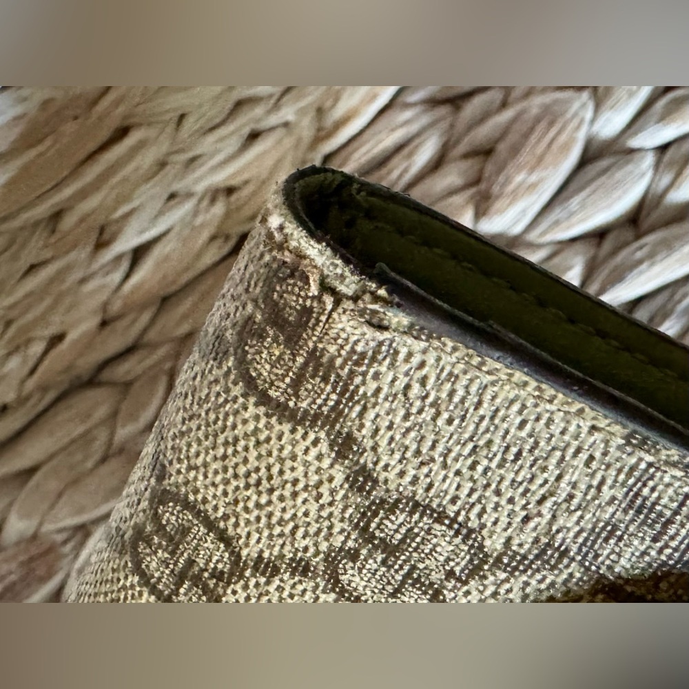 Gucci Vintage Monogram coated Canvas Brown Long Wallet - Picture 8 of 9